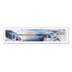 ALCUADRADO - Cuadro Panoramico Santorini Blanco