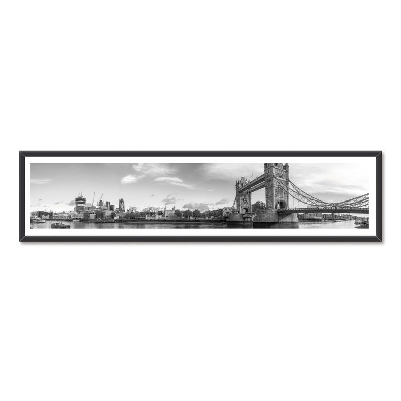 ALCUADRADO - Cuadro Panoramico Londres B&N Negro Alcuadrado