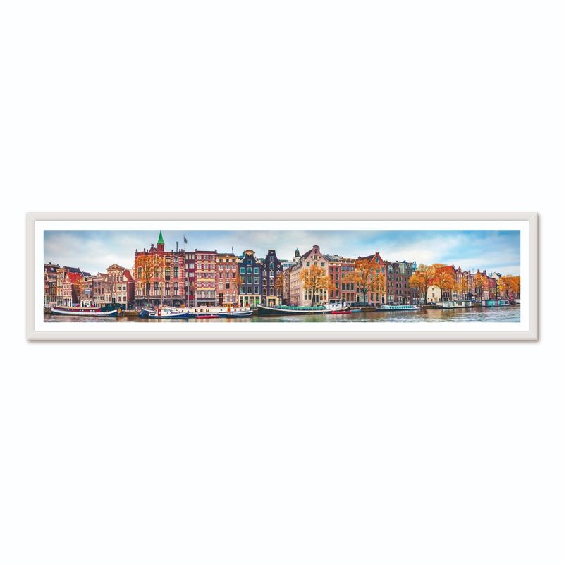 ALCUADRADO - Cuadro Panoramico Amsterdam Blanco Alcuadrado