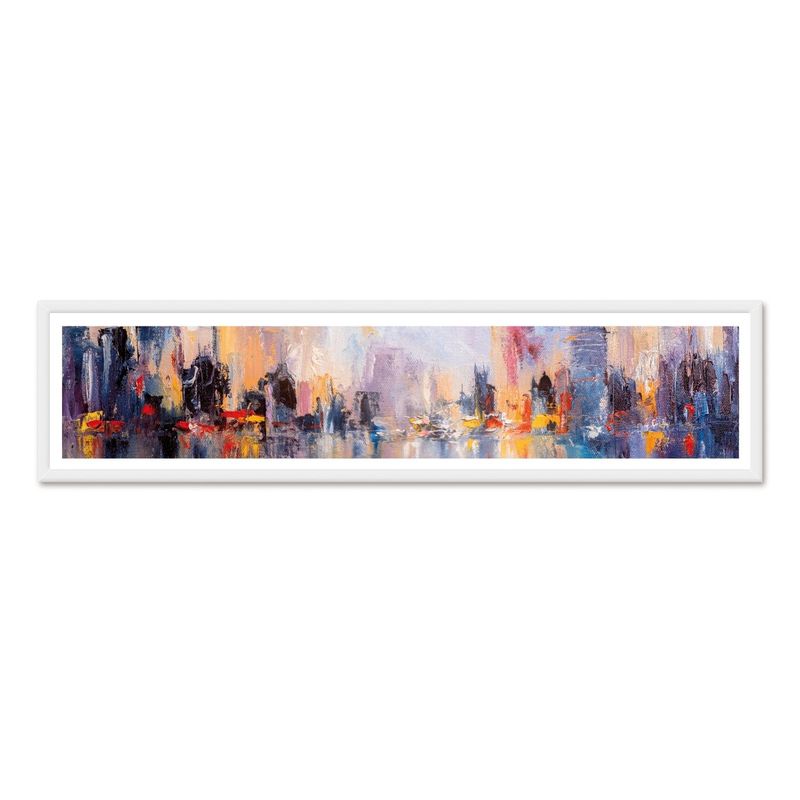 ALCUADRADO - Cuadro Panoramico Pintura Abs. Blanco Alcuadrado