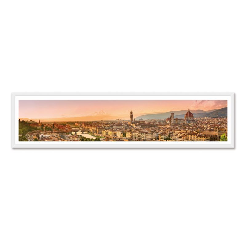ALCUADRADO - Cuadro Panoramico Florencia Italia Blanco Alcuadrado