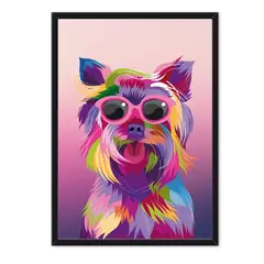 ALCUADRADO - Cuadro Indiviual Dog Colors Negro