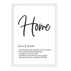 ALCUADRADO - Cuadro Individual Hogar Texto Blanco