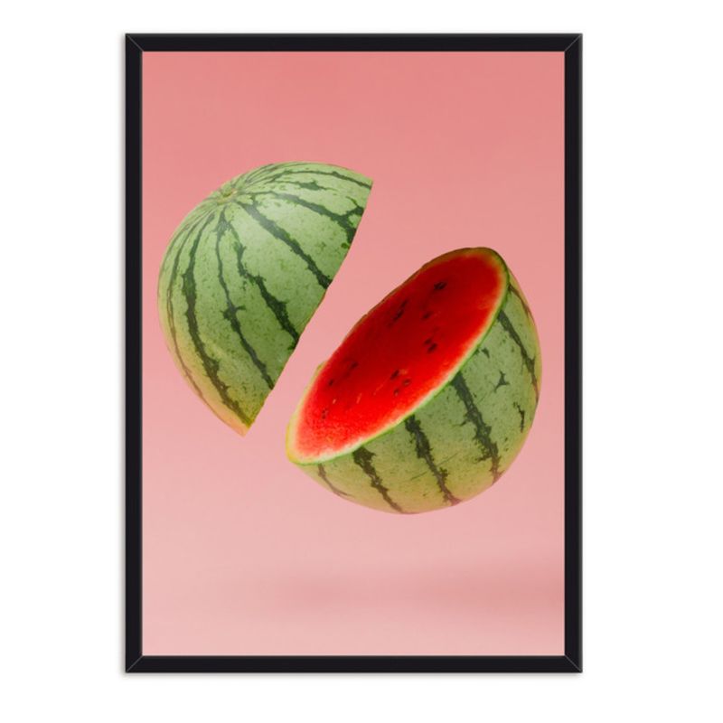 ALCUADRADO - Cuadro Individual Sandia Minimal Negro Alcuadrado