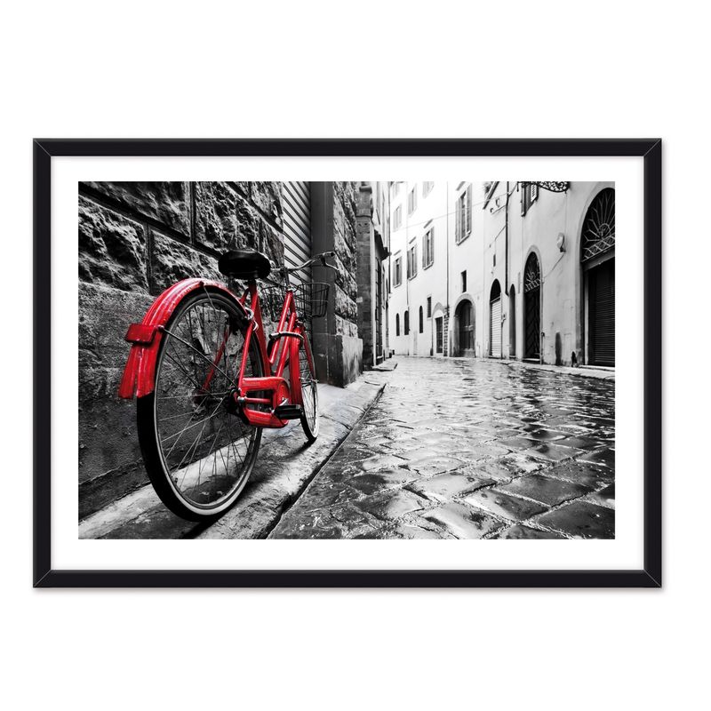 ALCUADRADO - Cuadro Individual Bicicleta Negro Alcuadrado