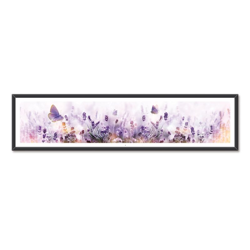 ALCUADRADO - Cuadro Mini Panoramico Jardin & Mariposas Negro Alcuadrado
