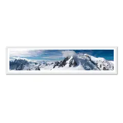 ALCUADRADO - Cuadro Mini Panoramico Los Alpes Suizos Blanco