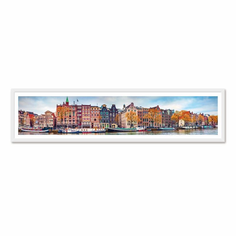 ALCUADRADO - Cuadro Mini Panoramico Amsterdam Blanco Alcuadrado