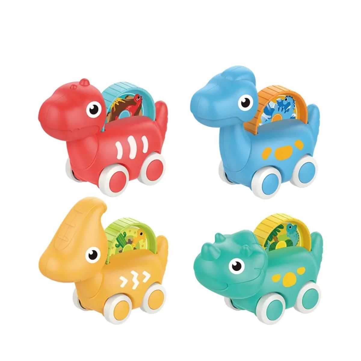 SPACEZAT - Alfombra de Juegos Infantil con 4 Autos Dinosaurios Spacezat