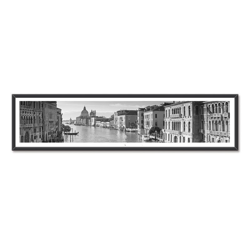 ALCUADRADO - Cuadro Mini PanoramicoVenecia B&N Negro Alcuadrado