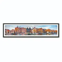 ALCUADRADO - Cuadro Mini Panoramico Amsterdam Negro