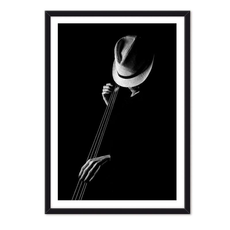 ALCUADRADO - Cuadro Individual Música Negro Alcuadrado