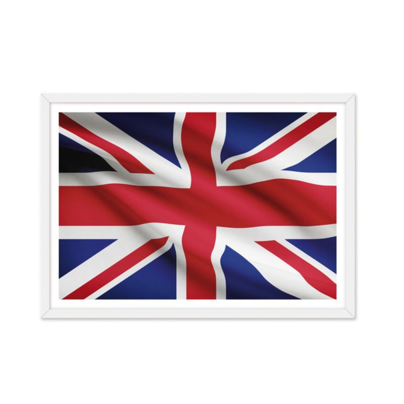 ALCUADRADO - Cuadro individual Bandera Británica Blanco Alcuadrado