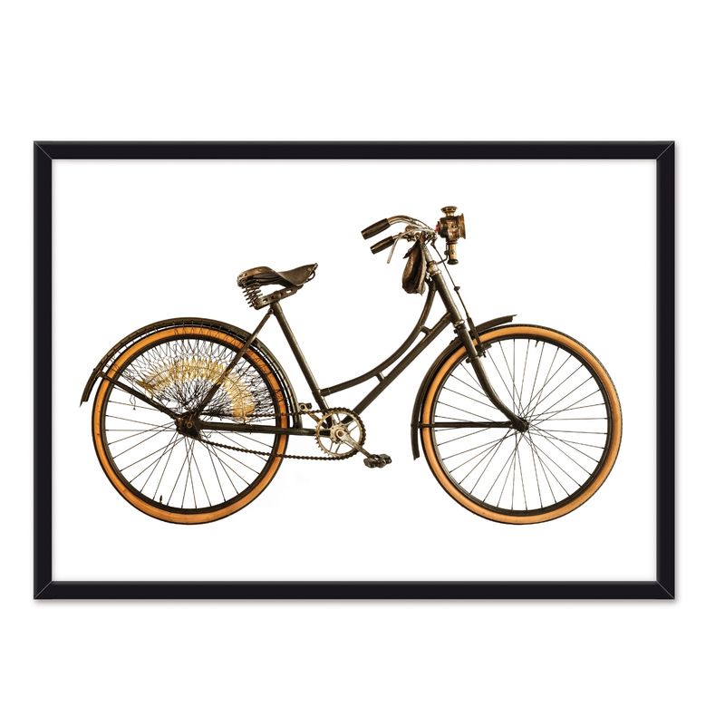 ALCUADRADO - Cuadro individual Bicicleta Vintage Negro Alcuadrado