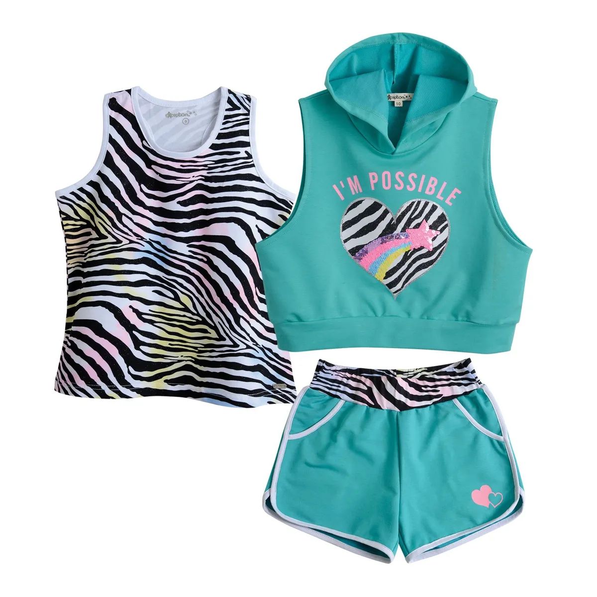 EXCEPTION - Conjunto Deportivo Niña 3 Piezas Exception