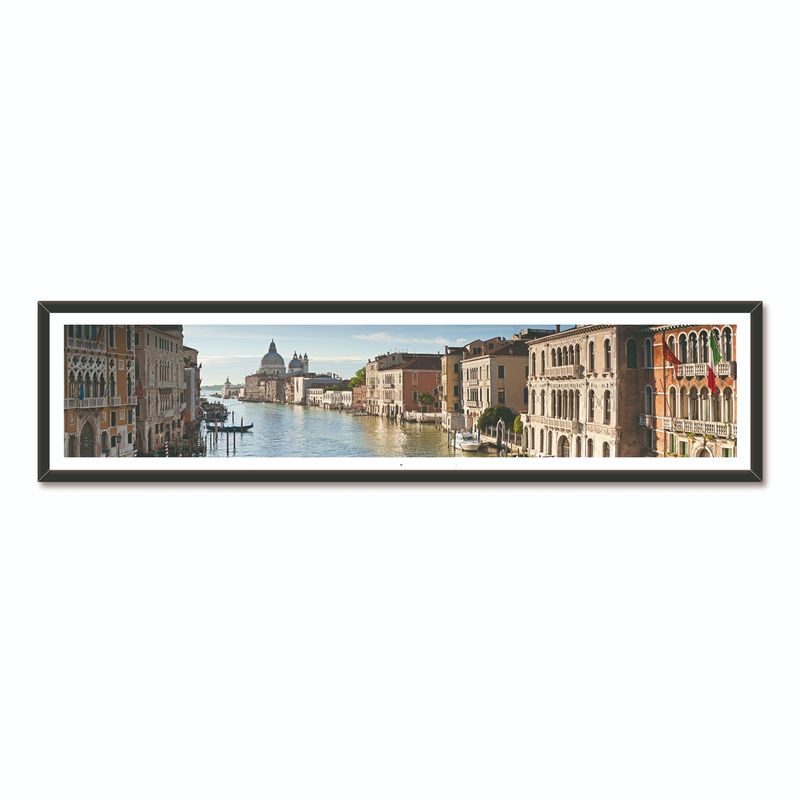 ALCUADRADO - Cuadro Panoramico Venecia Negro Alcuadrado