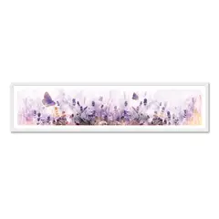 ALCUADRADO - Cuadro Panoramico Jardin Mariposas Blanco