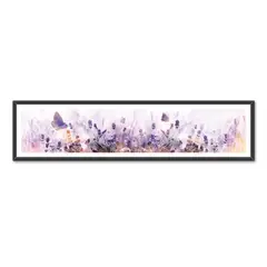 ALCUADRADO - Cuadro Panoramico Jardin Mariposas Negro