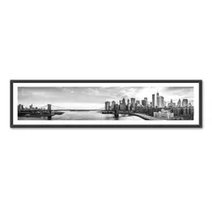 ALCUADRADO - Cuadro Panoramico Nueva York BN Negro