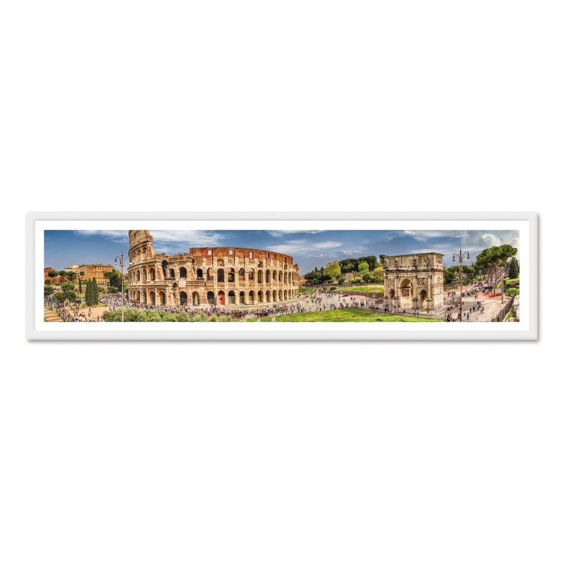 ALCUADRADO - Cuadro Panoramico Roma Blanco Alcuadrado