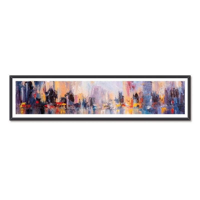 ALCUADRADO - Cuadro Panoramico Pintura Abs Negro Alcuadrado