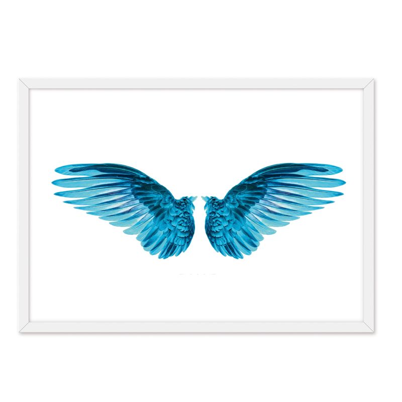 ALCUADRADO - Cuadro Individual blue Wings Blanco Alcuadrado