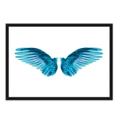 ALCUADRADO - Cuadro Individual Blue Wings Negro