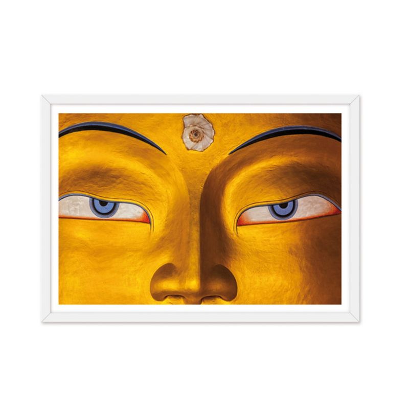 ALCUADRADO - Cuadro Individual Ojos Buddha Blanco Alcuadrado