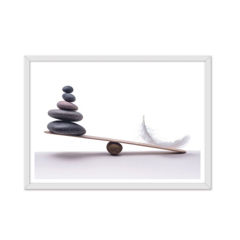 ALCUADRADO - Cuadro Individual Equilibrio Blanco Alcuadrado
