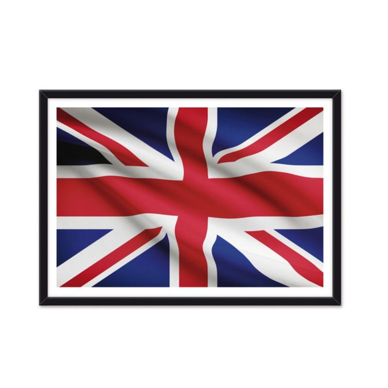 ALCUADRADO - Cuadro Individual Bandera Británica Negro Alcuadrado