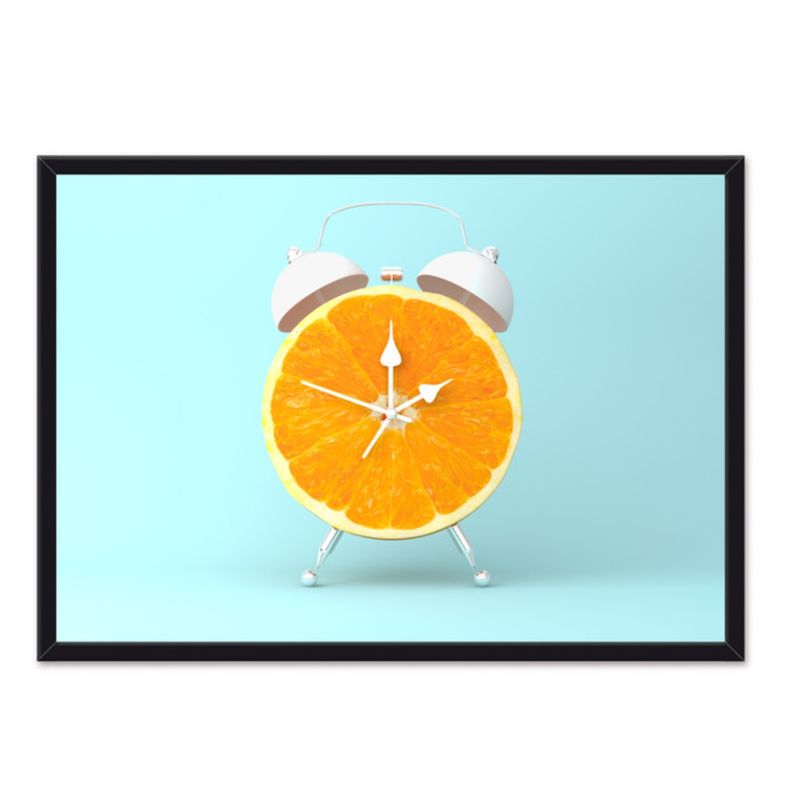 ALCUADRADO - Cuadro Individual Reloj Minimal Negro Alcuadrado