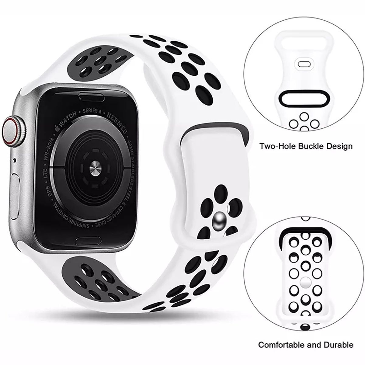 GENERICO - Correa Sport Deportiva Silicona para Apple Watch Todas las Series