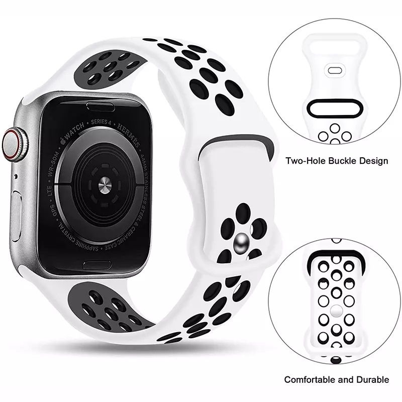 GENERICO - Correa Sport Deportiva Silicona para Apple Watch Todas las Series.