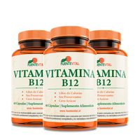 Vitamina B12 Fv 180 Capsulas Vegetales 3 Frascos 3x60 Caps
