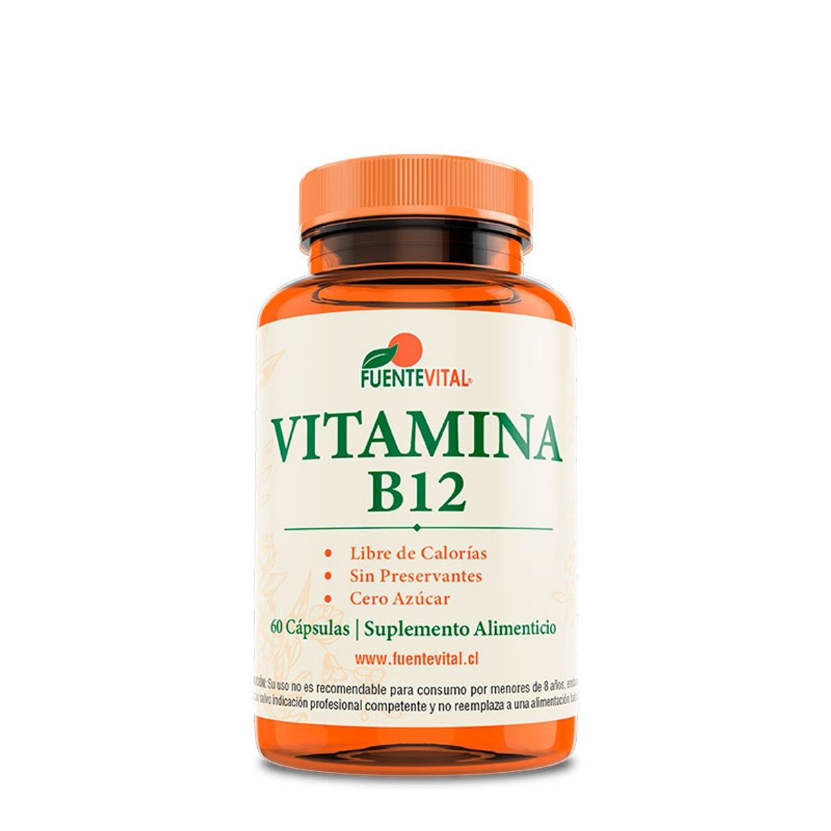 FUENTEVITAL - Vitamina B12 Fv 180 Capsulas Vegetales 3 Frascos 3x60 Caps
