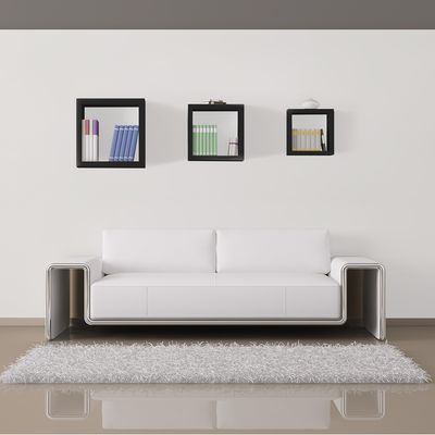 Imagen 2 del producto Repisas de 3 cubos Flotantes 28-24-20cm Negro - NCH3P