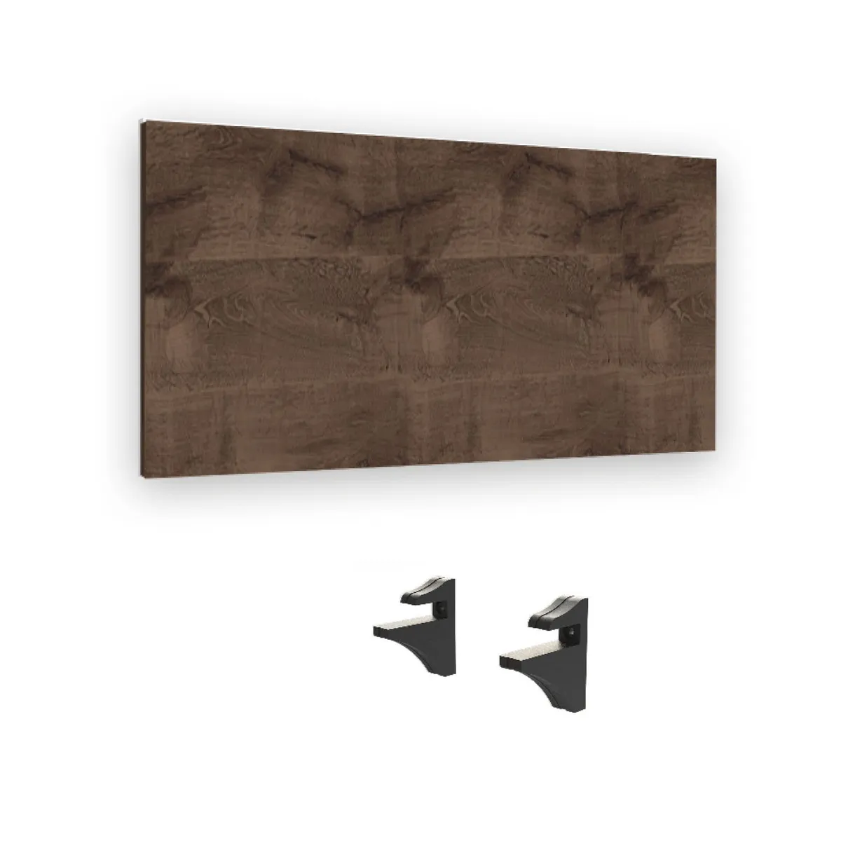 BRASFORMA - Repisa + 2 Soporte 90×30cm  Chocolate KPC90X30 BRASFORMA