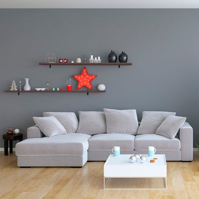 Imagen 2 del producto Repisa Flotante MDP + 2 soportes 90x30cm 20kg Café - KPC90x30x1,5UV