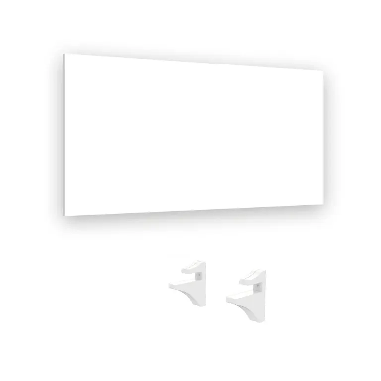 Repisa Flotante 90x30cm MDP + 2 soportes Blanco KPB90X30X15UV
