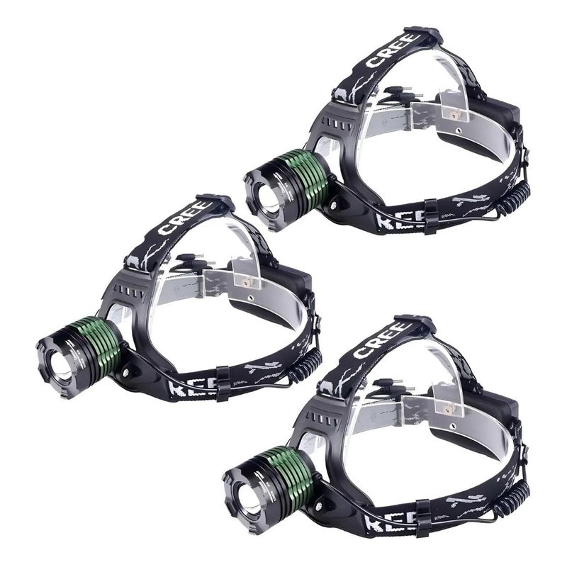 GENERICO - Pack X3 Linterna Cabeza Led Linternas De Caza Camping 503