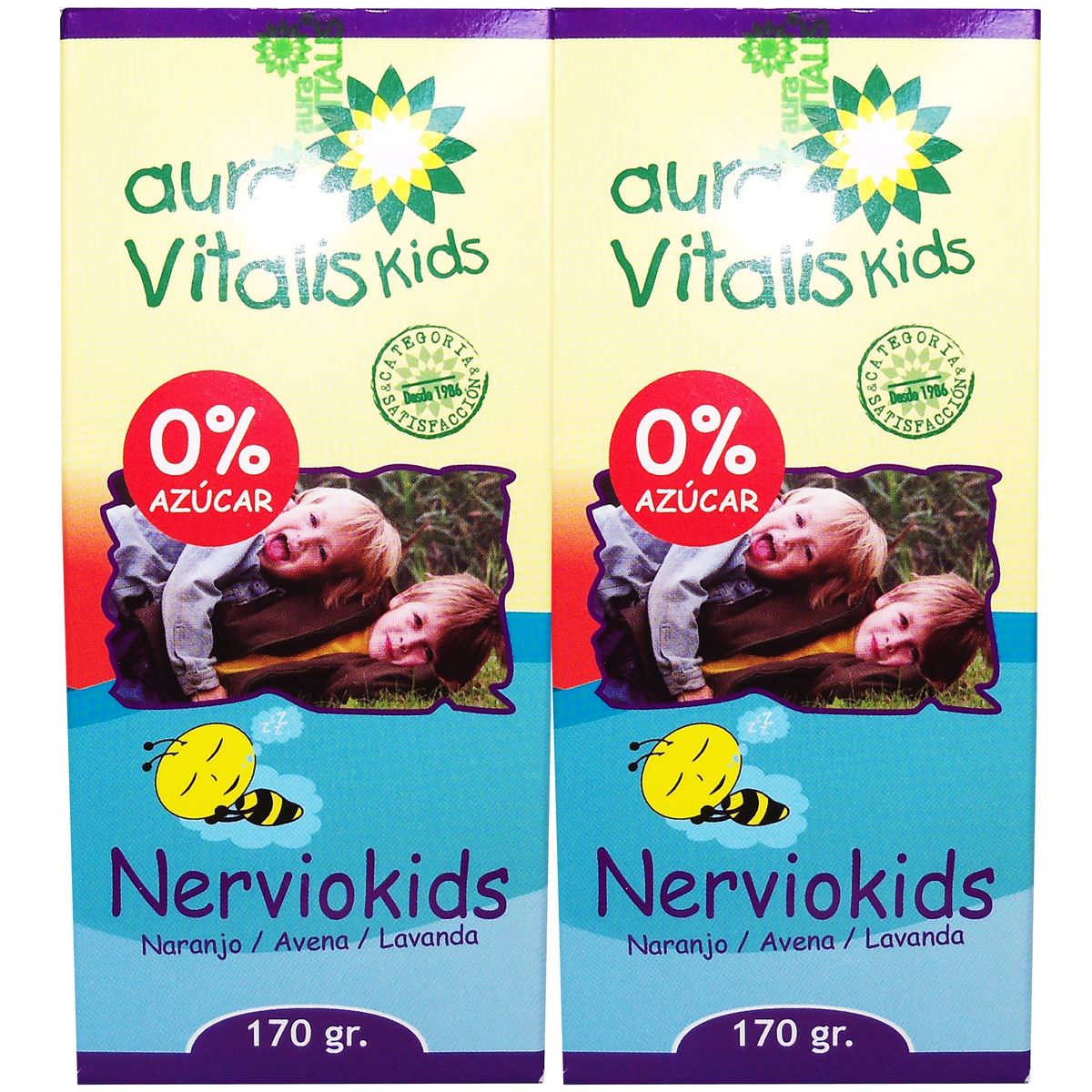 AURA VITALIS - 2 X AURA VITALIS NERVIOKIDS JARABE - NARANJO AVENA LAVANDA 170 GR