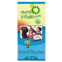 AURA VITALIS - KIDS JBE. ACEITE HIGADO BACALAO - CHOCOLATE 200 GR