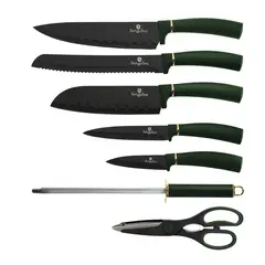 BERLINGER HAUS - Cuchillos de acero 8 pcs + atril