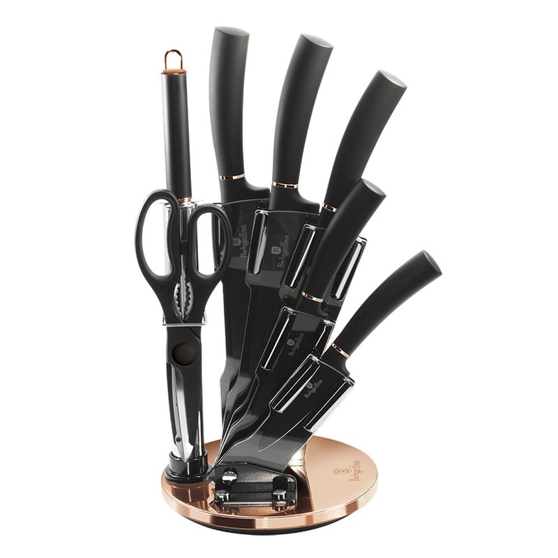 BERLINGER HAUS - Cuchillos de acero 8 pcs  + atril