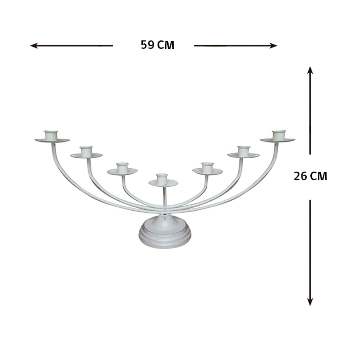 MSA MUEBLES SANTA ANA - CANDELABRO 7V PROVENZAL (59 x 14 x 26 cm)