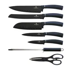 BERLINGER HAUS - Cuchillos de acero 8 pcs + atril acrilico