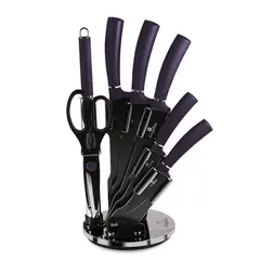 BERLINGER HAUS - Cuchillos de acero 8 pcs + atril acrilico