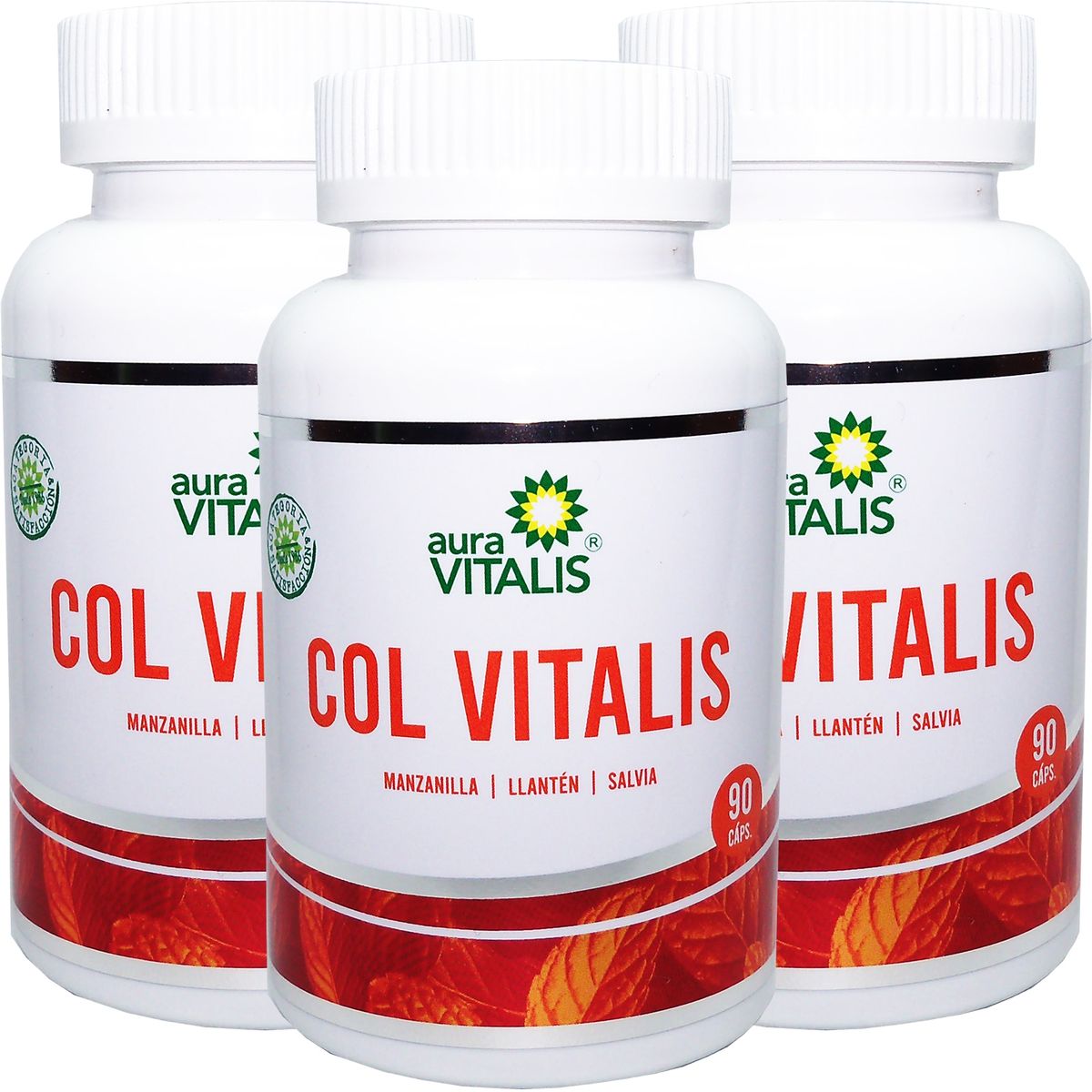 AURA VITALIS - 3 X AURA VITALIS COLON VITALIS 215MG 90 CAPSULAS