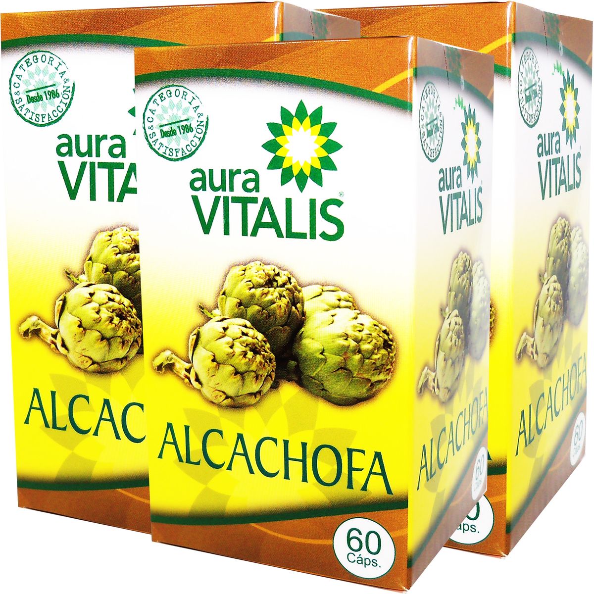 AURA VITALIS - 3 X AURA VITALIS ALCACHOFA 60 CAPSULAS
