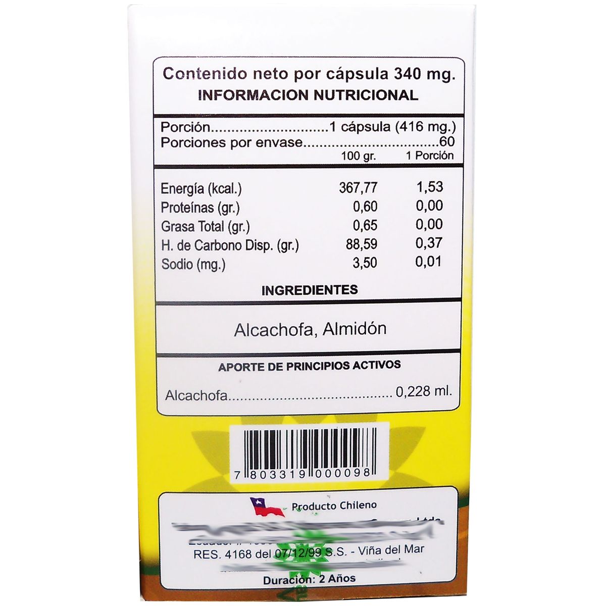 AURA VITALIS - AURA VITALIS ALCACHOFA 60 CAPSULAS